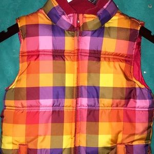 Puffy Vest warm colorful Sz (10 - 12) kids